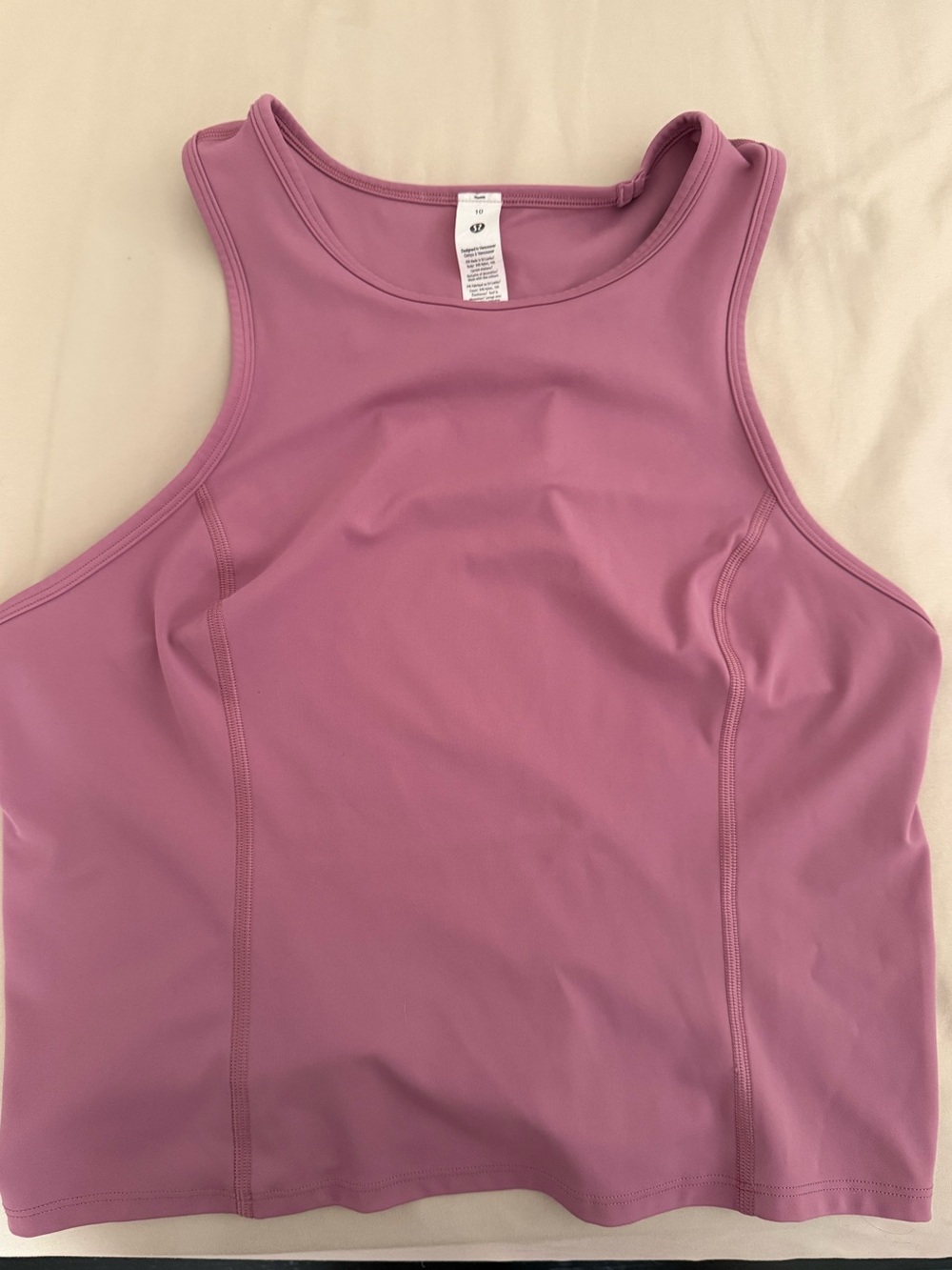 Lululemon Nulux Racerback Cropped Run Tank in Lavender Lux